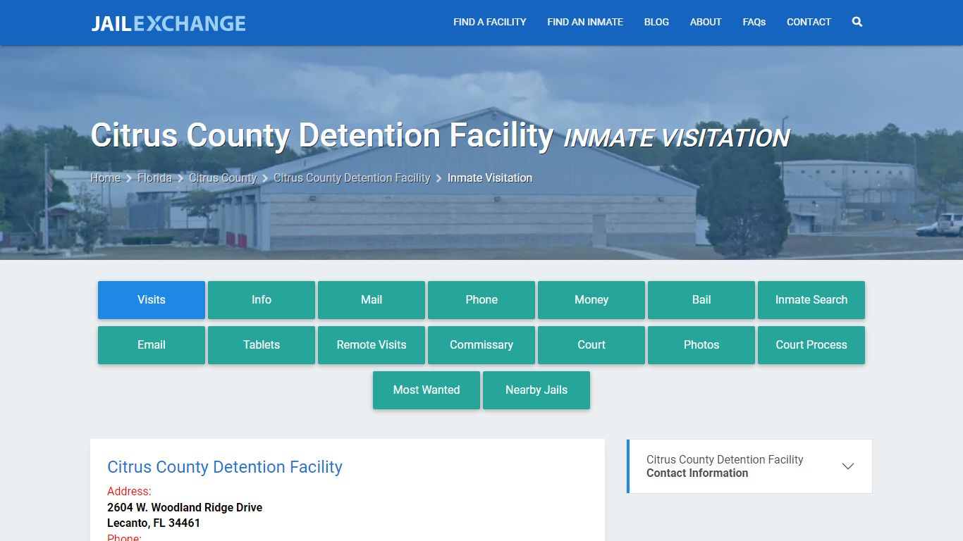 Inmate Visitation - Citrus County Detention Facility, FL - Jail Exchange